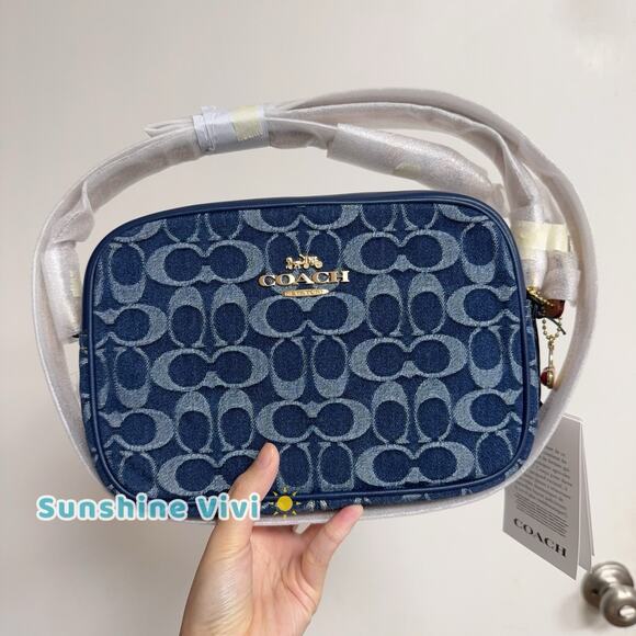 NEW Coach Women’s CAA74 Jamie Camera Bag In Signature Denim - Picture 2 of 10